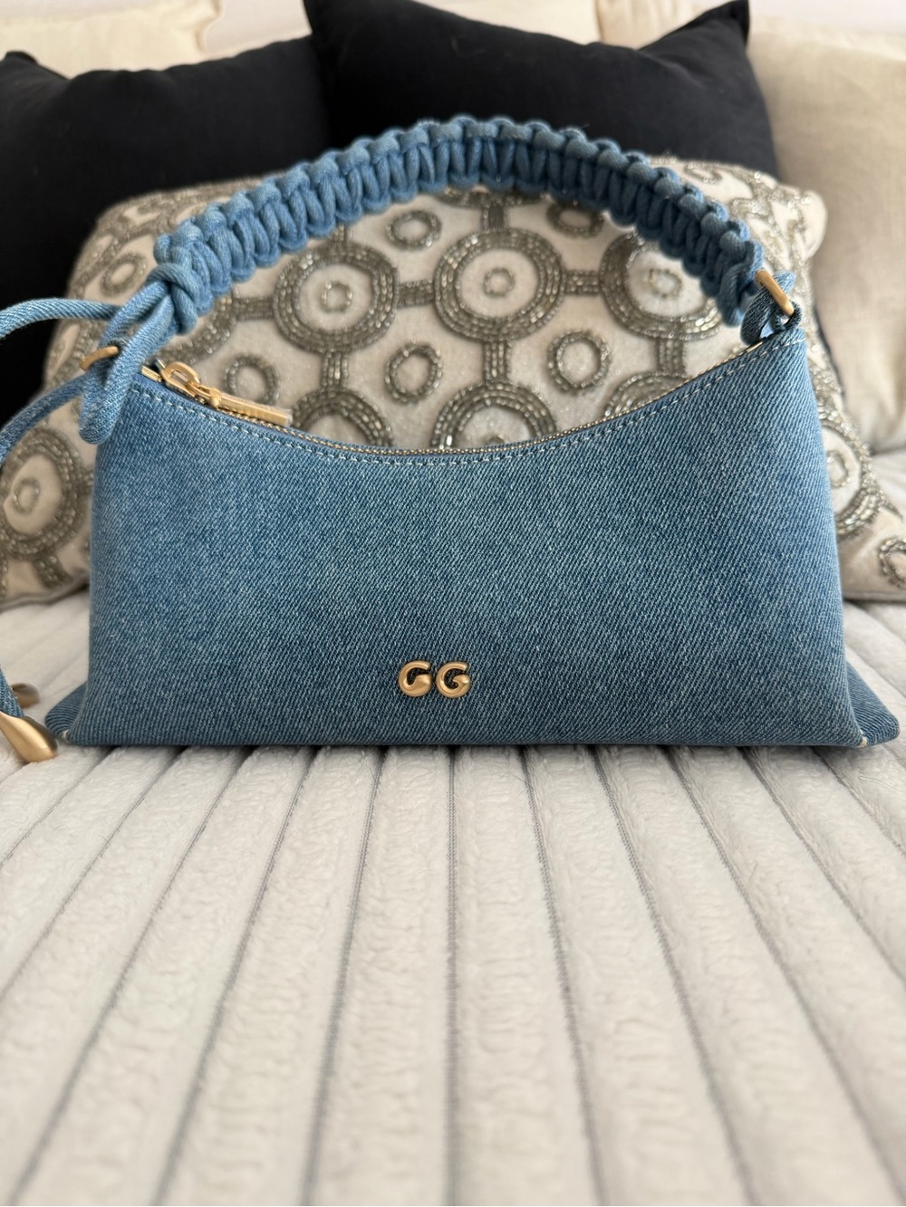 Cult Gaia Osa Shoulder Bag Denim